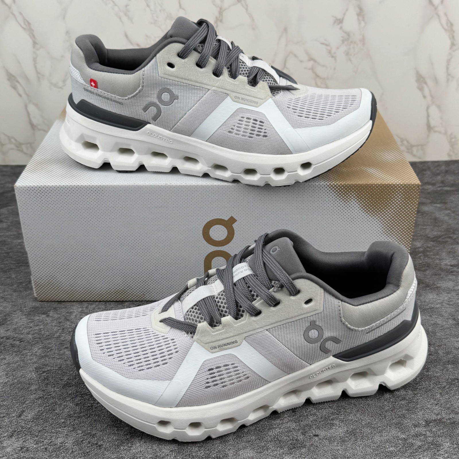 NEW On CLOUDRUNNER 2 Women's Running Shoes Frost | White US Sizes 7-9