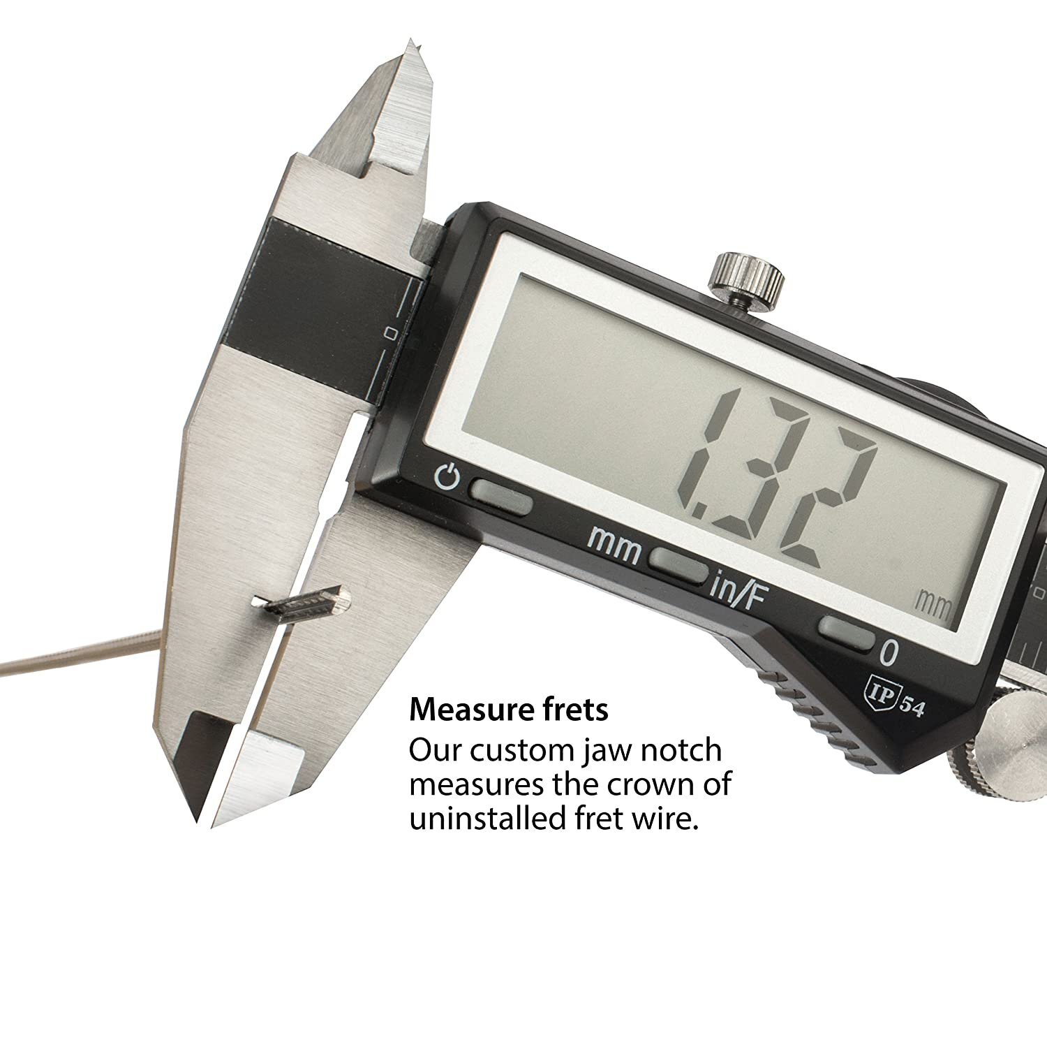 StewMac Professional Luthier's Digital Caliper with Custom Jaw Notch for...