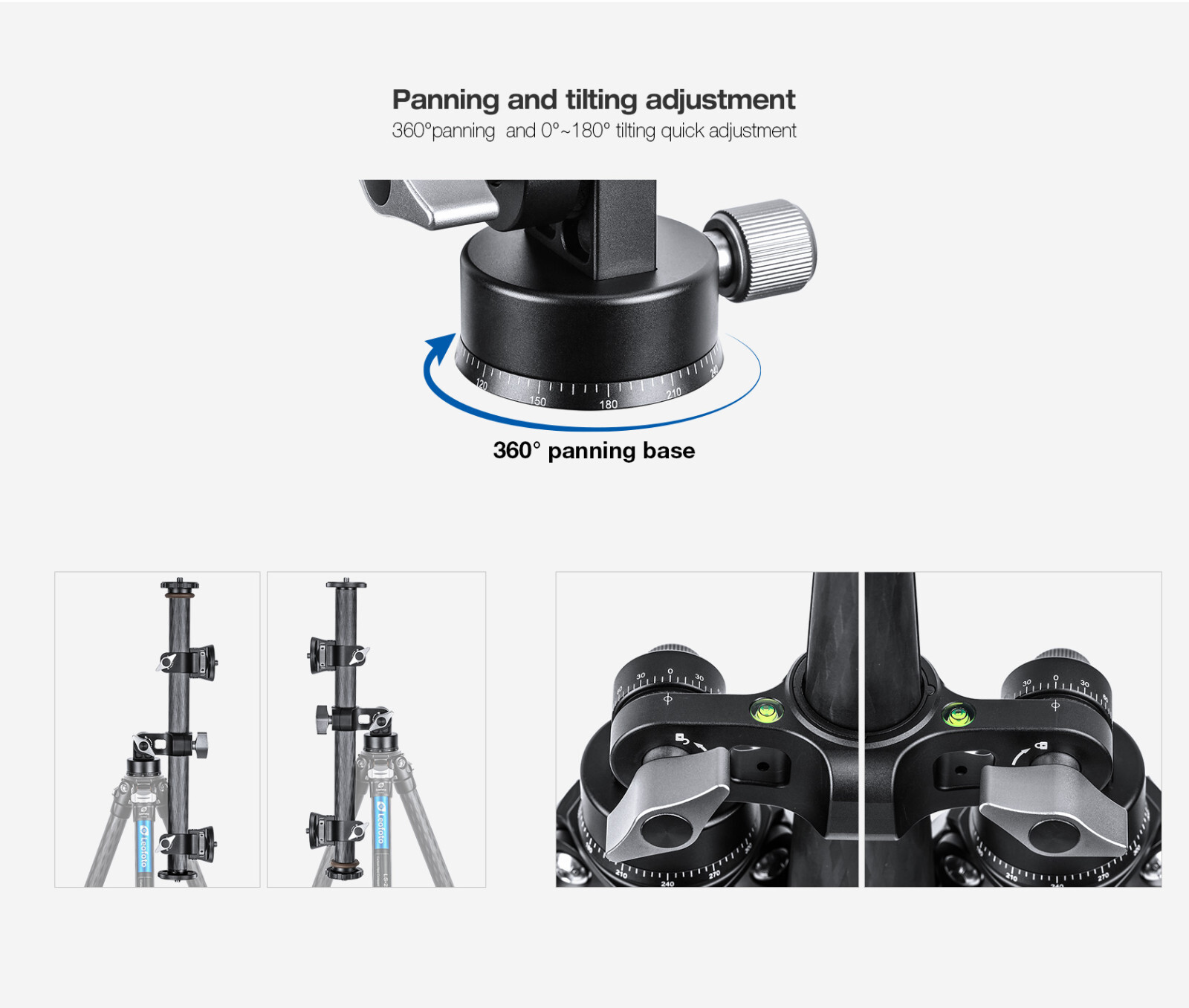 [US Dealer] Leofoto HC-32 Kit + H-32 CF Horizontal Pano Center Column+Arm Combo