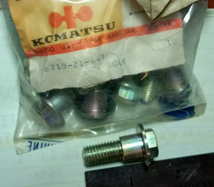 (QTY-10)  6210-21-6470 BOLT  KOMATSU ONAN 186-1838