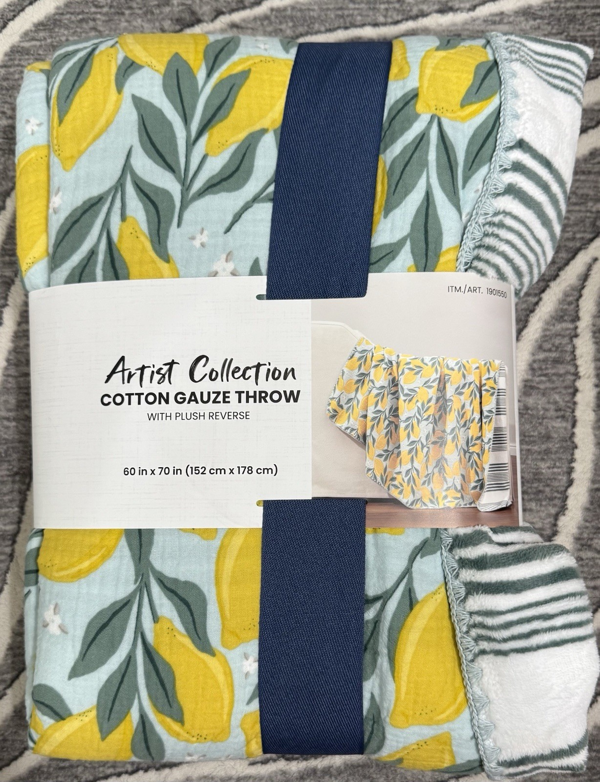 Artist Collection Cotton Gauze Throw Blanket Soft Lightweight Decorative Throw