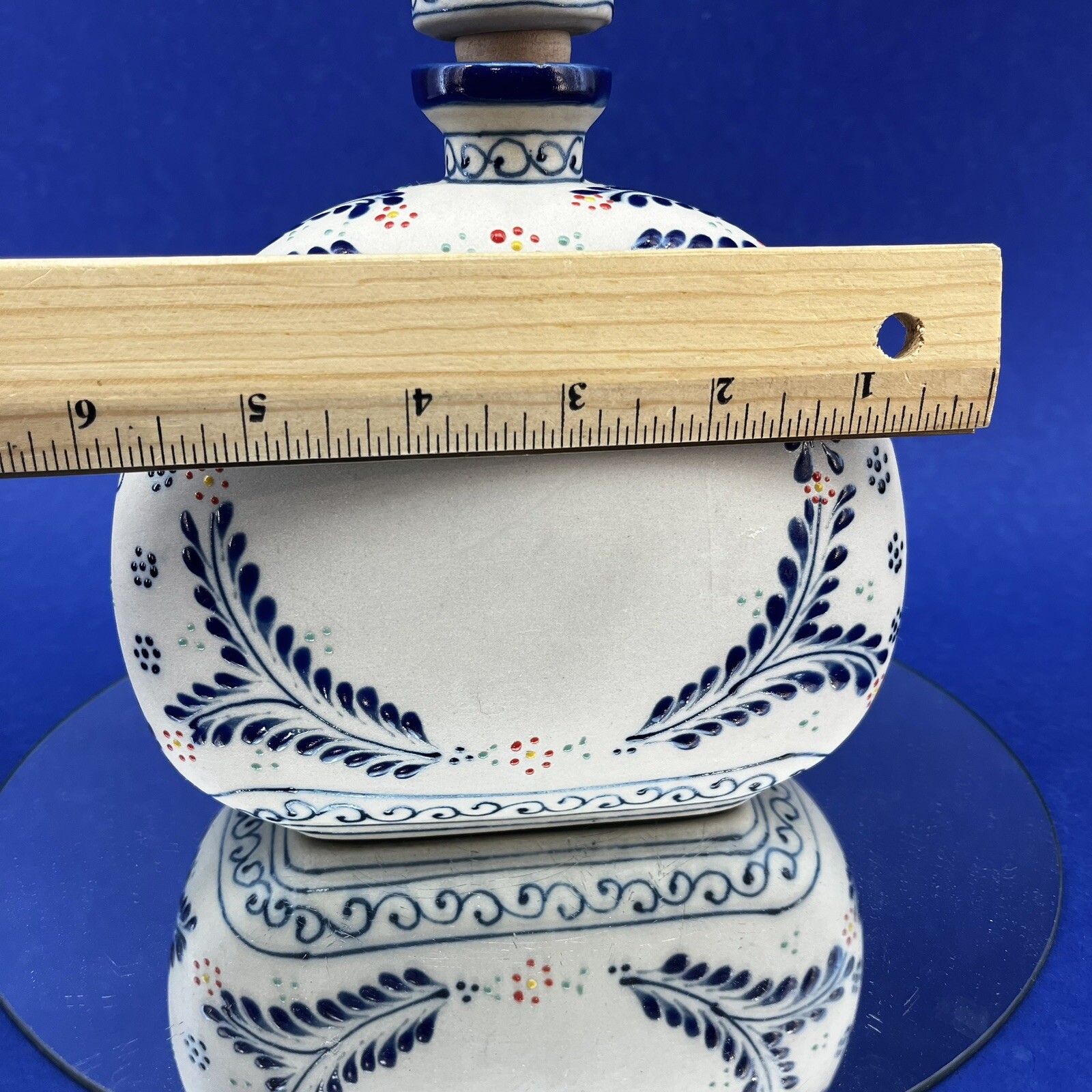 Anejo Limited Edition Casa Cofradia Empty Tequila Pottery Art Bottle Mexico