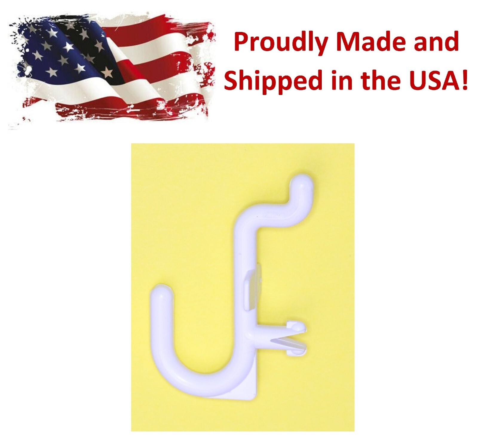 Plastic White J Hook Peg Board Hook Kit Tool Storage Craft Hooks Pick A Pack