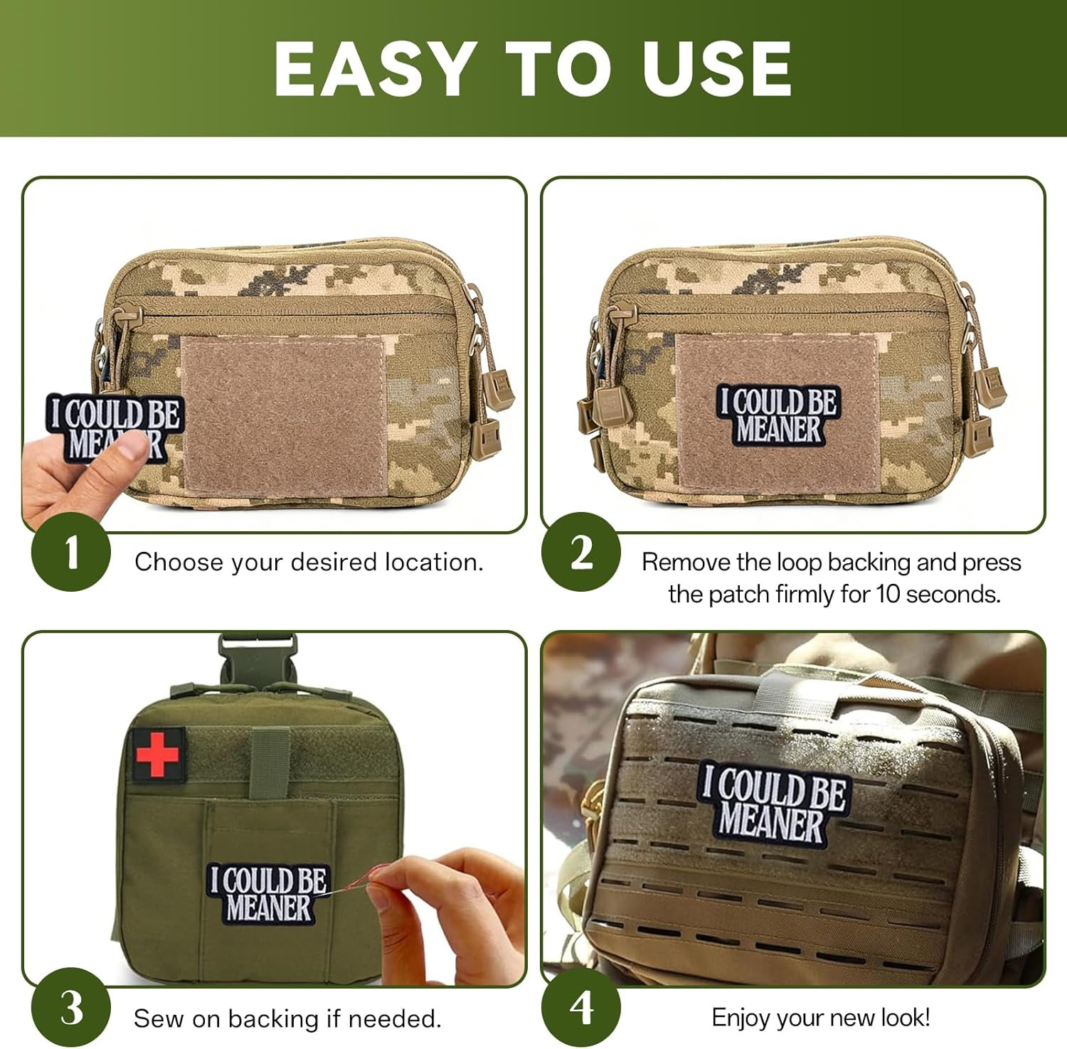 Funny Morale Patch Hook and Loop Patches Tactical Patch Embroidered Patches for