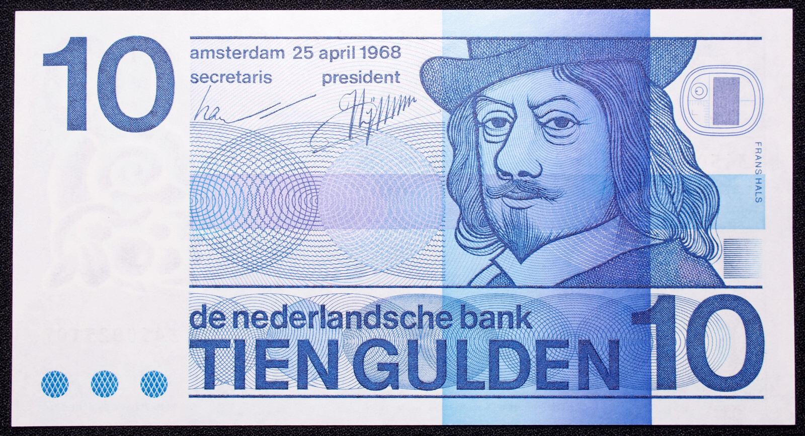 Netherlands 10 Gulden 1968 P-91 (SLIB-014-L1004)