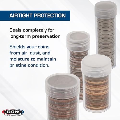 Coin Tubes for Silver Dollars - 10 Pack | Holds "Eisenhower" Dollar | Durable