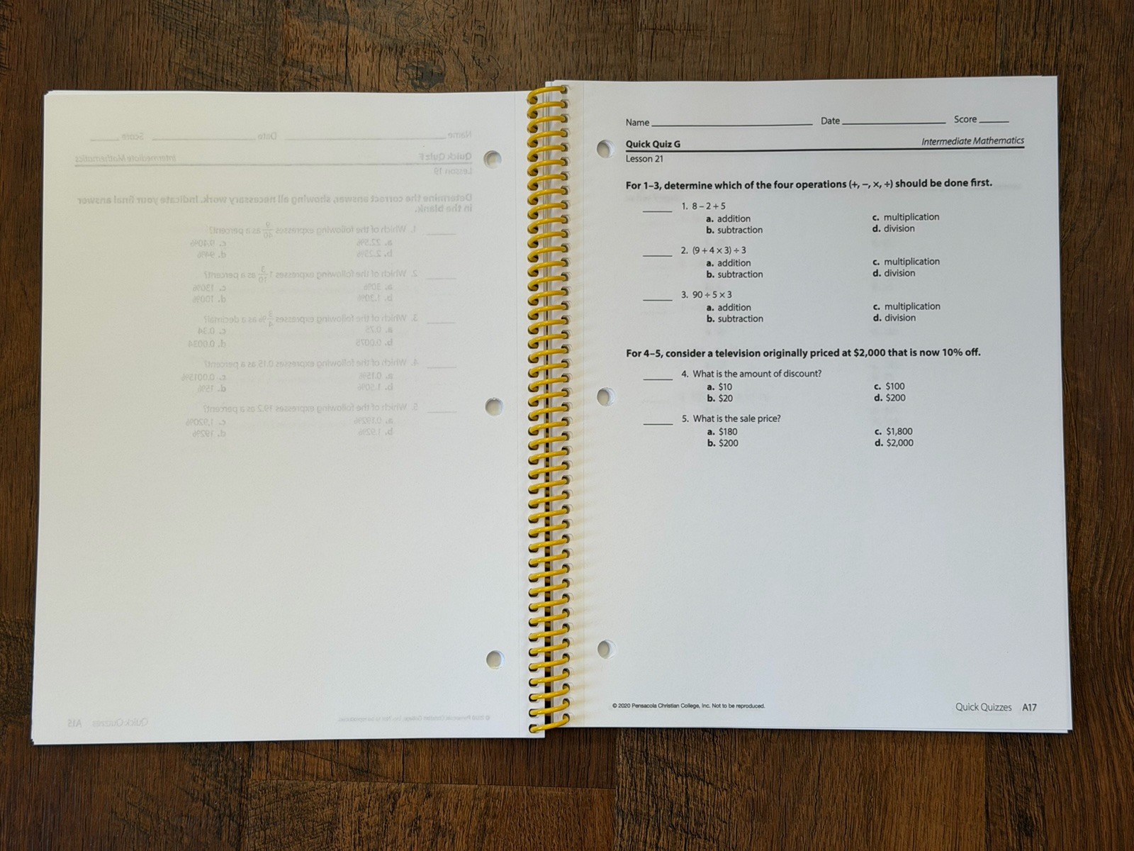 Abeka Intermediate Arithmetic Grade 7 Video Manuel NEW Homeschool Manual