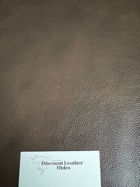 Derbyshire Brown  Leather Remnant 15" by 15" ZZA31