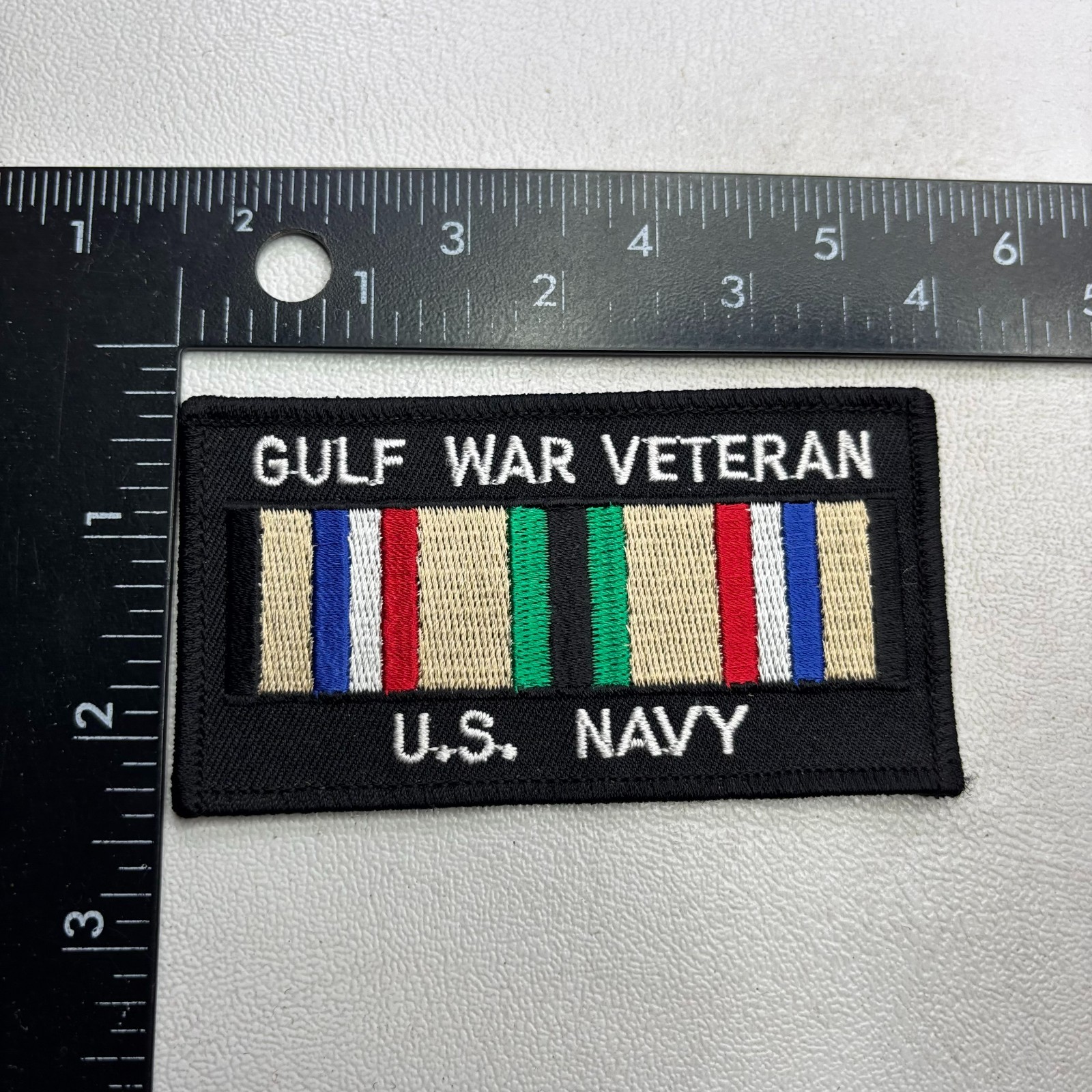 US NAVY RIBBON GULF WAR VETERAN Patch (Military) 60XV