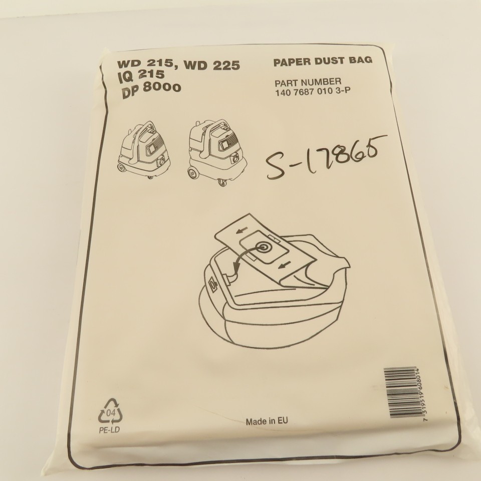 Nilfisk 140 7687 010 3-P Vacuum Dust Bag Paper Pack Of 3