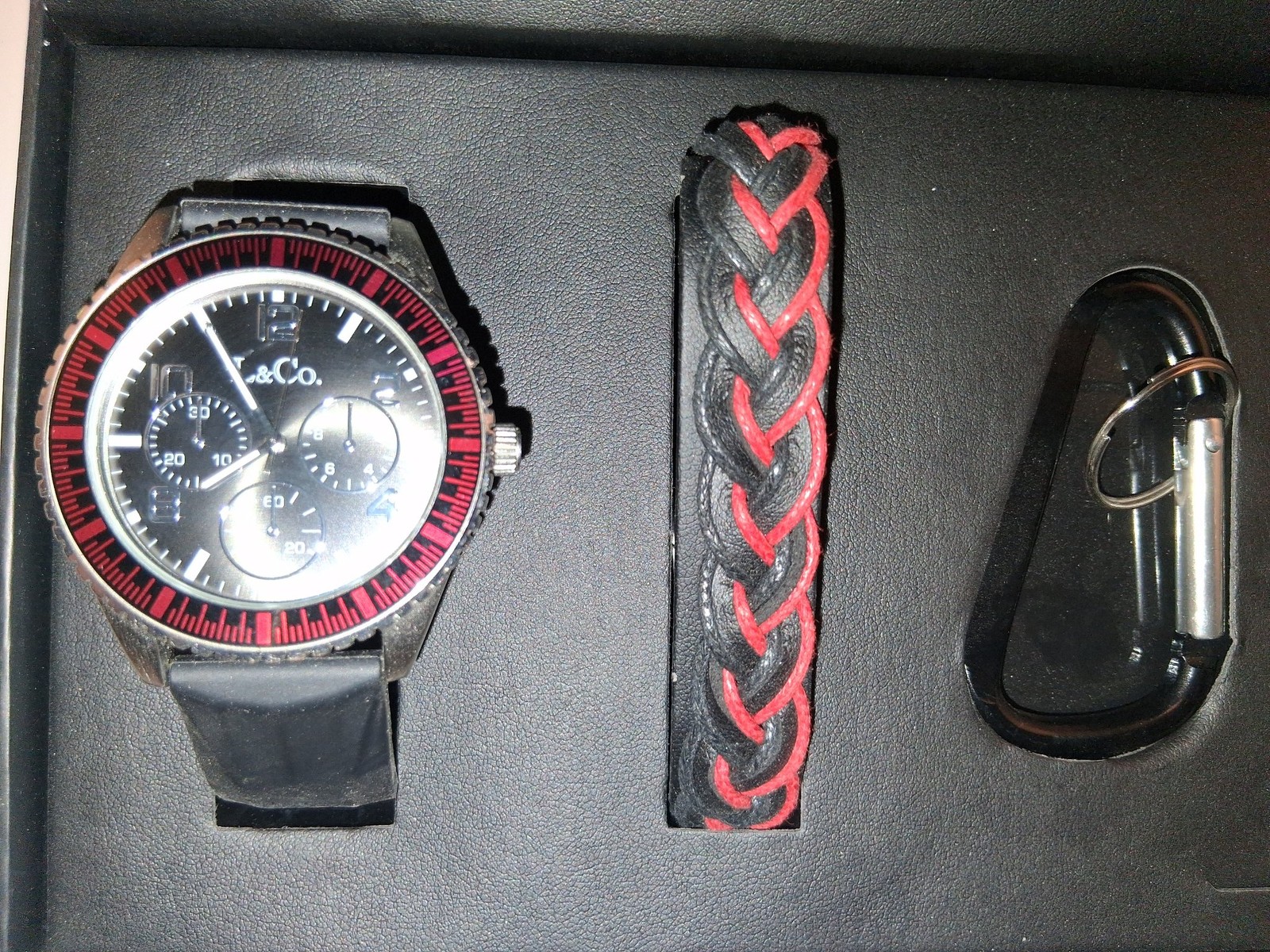 L&Co Men's 3 Piece Watch Set Gift Box Stainless Steel Bezel (New in Box)