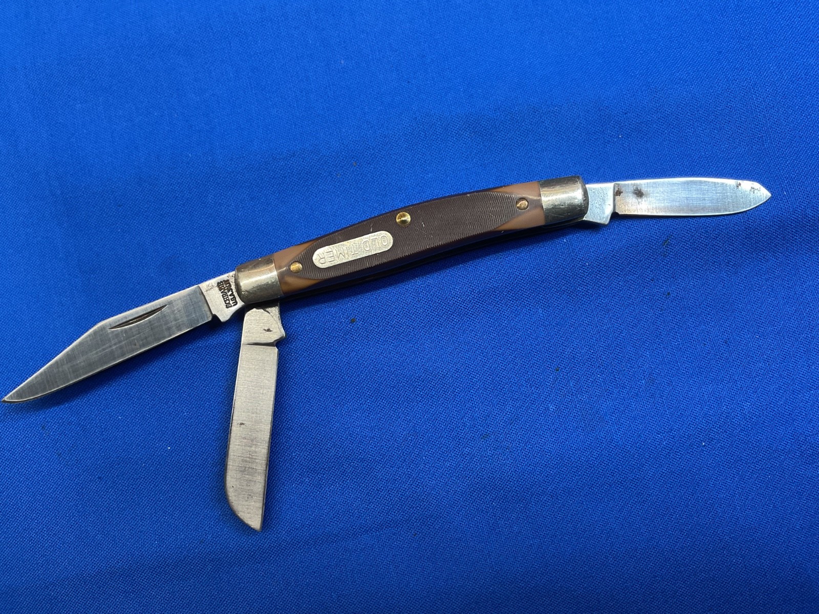 Schrade Old Timer Middleman 3 Blade Stockman 34OT Folding Pocket Knife USA