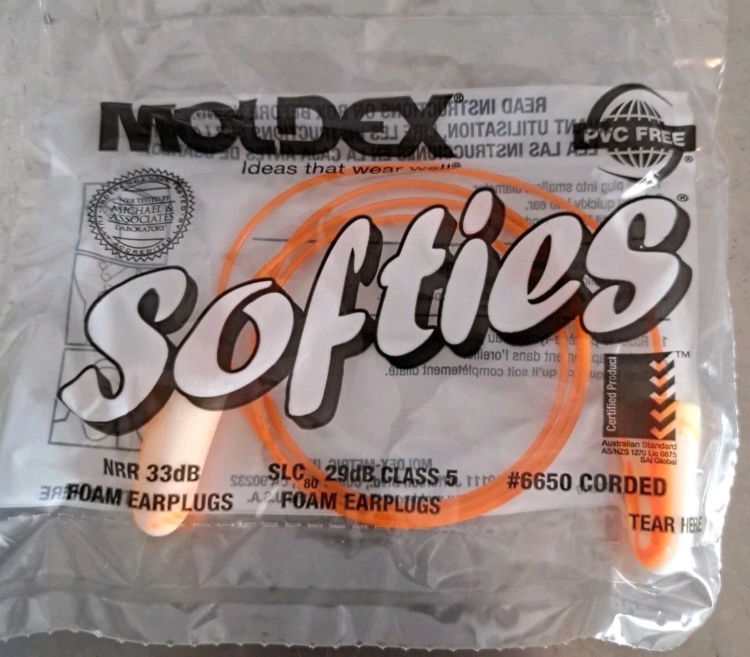 Moldex #6650 Softies Disposable Foam Earplugs Corded 50 Pairs NRR33 dB