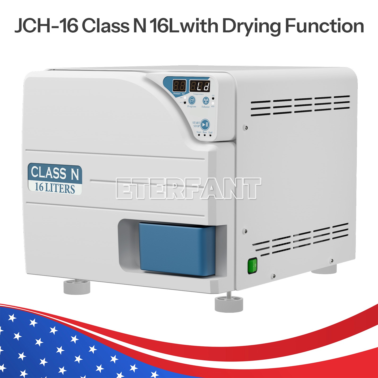 16L Class N Dental Medical Autoclave Steam Sterilizer w/Drying Function JCH-16