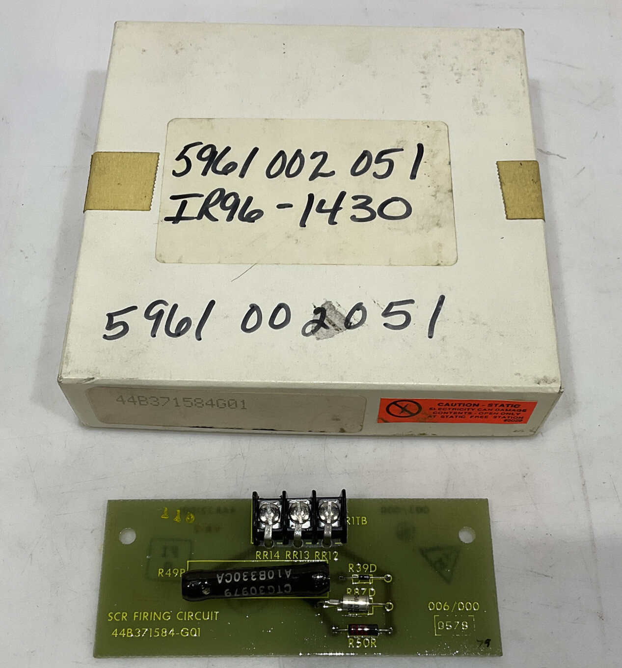 GENERAL ELECTRIC SCR 44A321001 VA-2 FIRING CIRCUIT 44B371584-GO1 373