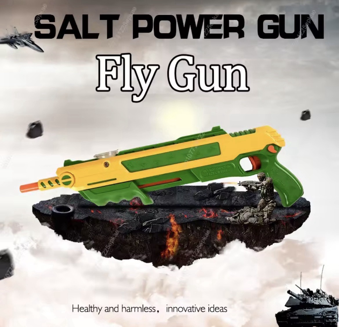 Fly & Mosquito Salt Blaster Gun 3.0 Bug Shooter Pest Control Toy Gift for Adults