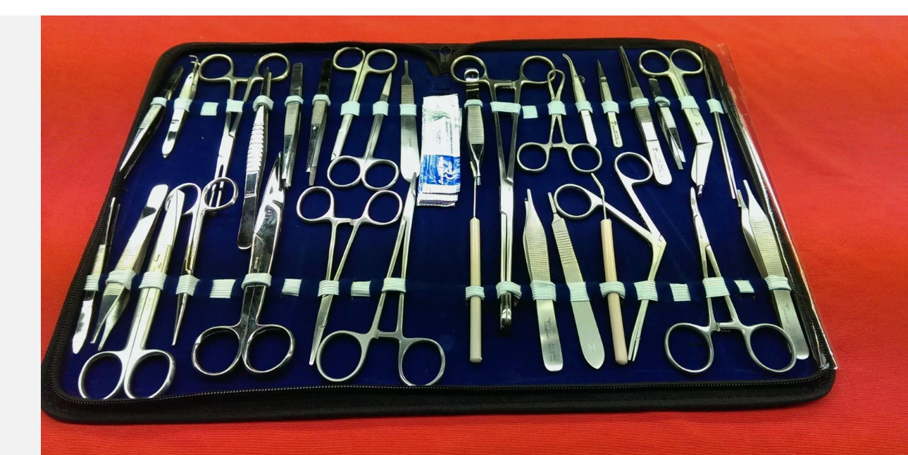 76 PC MINOR MICRO SURGERY SURGICAL VETERINARY DENTAL INSTRUMENTS STUDENT SET KIT
