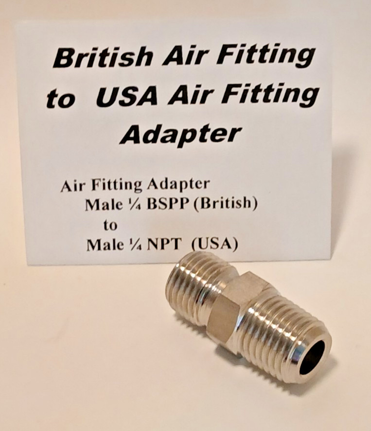 EU Pneumatic Air Fitting Adapter to 1/4" NTP, SM20 G1/4 Male to 1/4" NPT Male