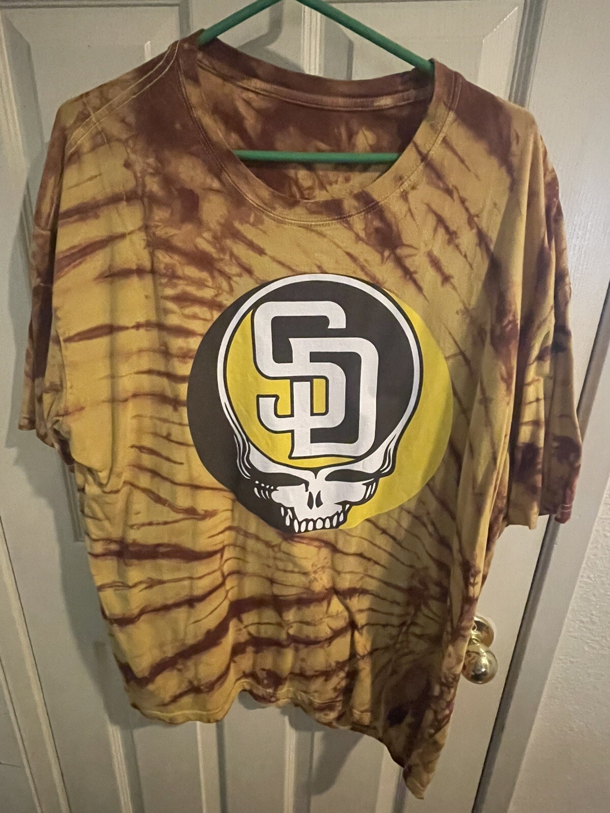 XXL Grateful Dead San Diego Padres Tie Dye Shirt Theme Game Petco Park 2022 RARE