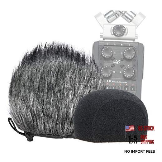H6 Windscreen Muff and Foam for Zoom H6 Portable Handy Recorder Indoor