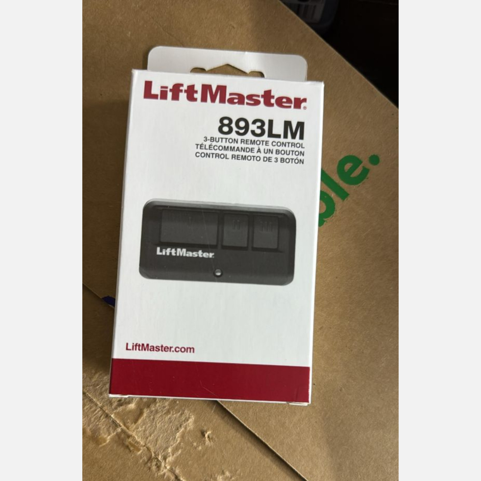 LiftMaster 893LM Remote | Security+ 2.0 Garage Door Opener 3-Button Control