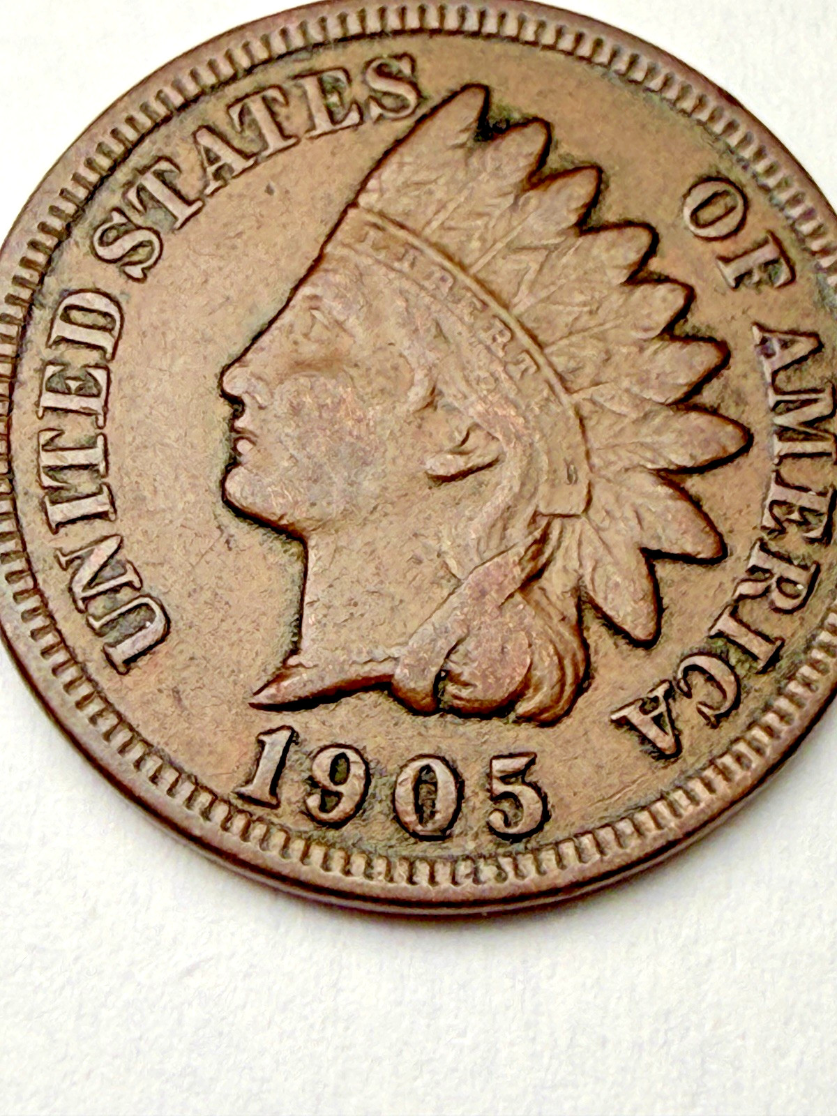 1905 Indian Head US 1c ~ VF+ / Extra Fine? Details ~ 1+ Diamonds ~ Nice! ~B23