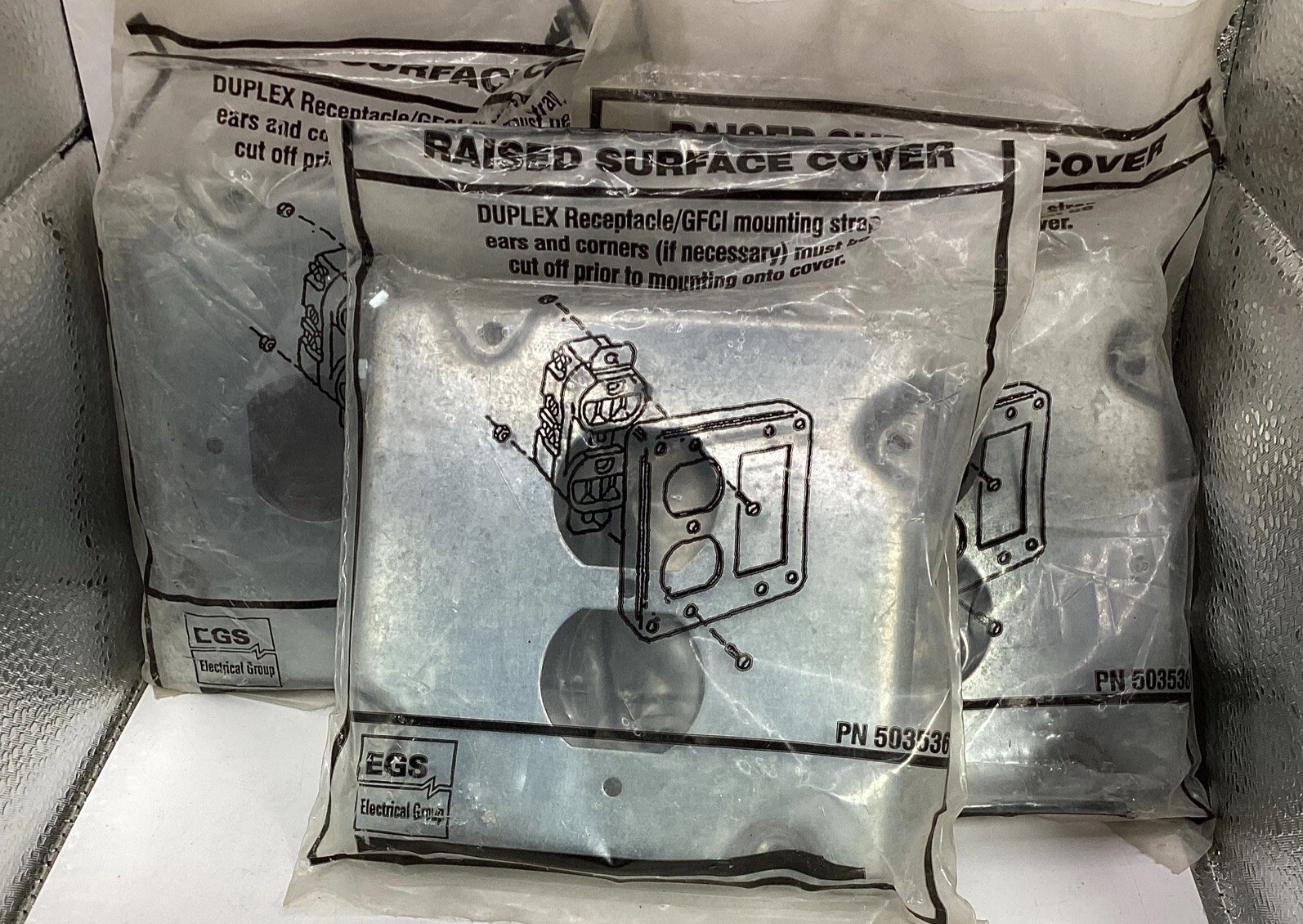 EGS Raised Surface  Duplex Receptacle Cover  503536 (lot of 3)