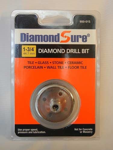 1-3/4" DiamondSure Diamond Drill Bit Glass Tile Granite Ceramic Porcelain Stone