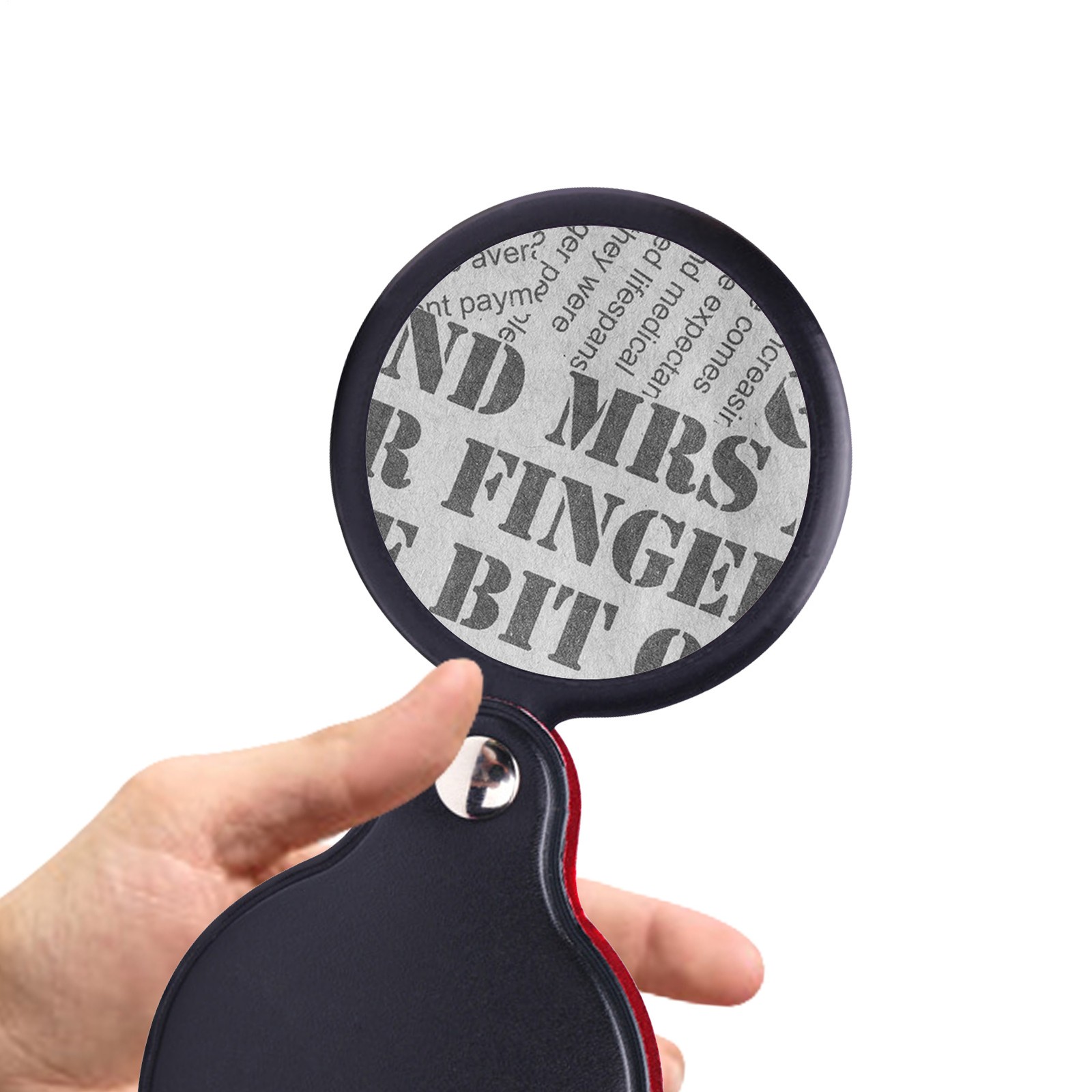 10X Mini Folding Magnifying Glass 50MM Optical Magnifier Pocket Reading Tool