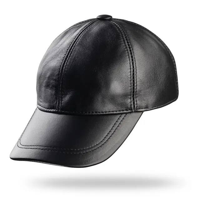2 Pack Genuine Leather Baseball Cap Adjustable Unisex Casual Vintage Hat