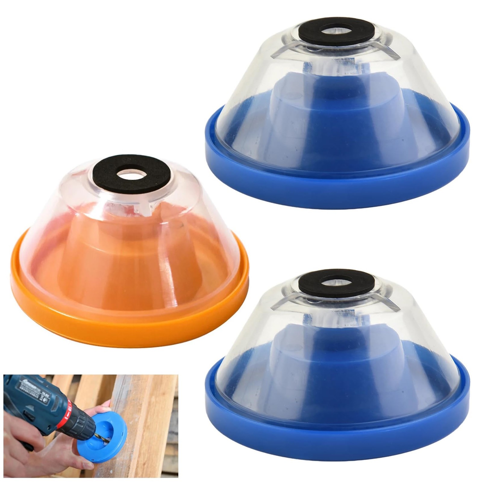 3 Pack Drill Dust Collector Bowl Catcher Non-Debris Collecting Cover for Electri