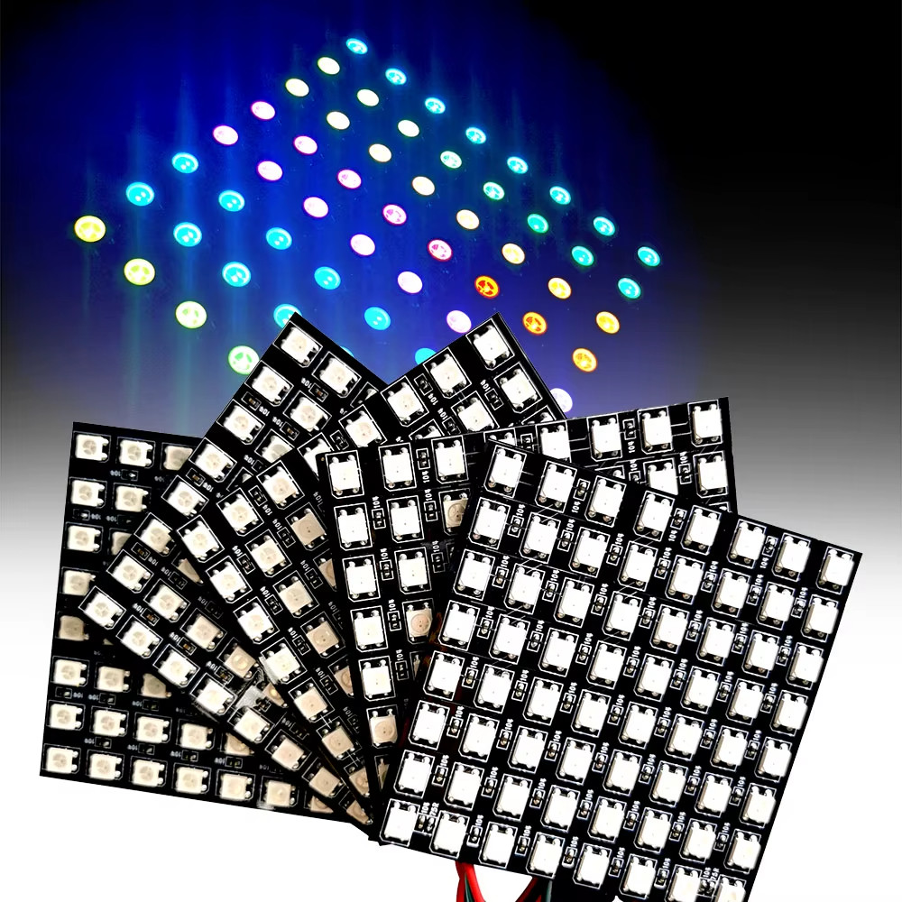 8x8 leds WS2812B RGB LED Digital Flexible Individually Addressable Panel Lights