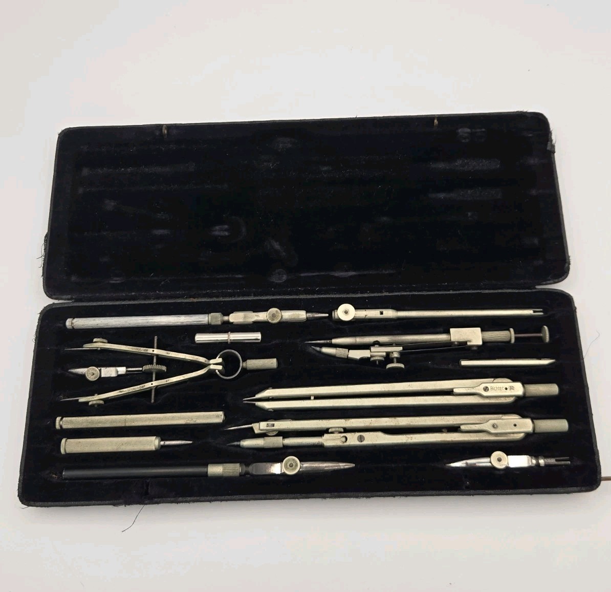 TECHNICAL DRAFTING DRAWING SET RICHTER & CO 1836 CASED GERMANY VINTAGE L/VII P