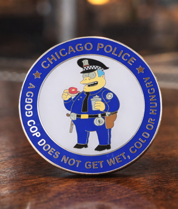 Chicago Police Power Rings Challenge Coin with PVC Pouch
