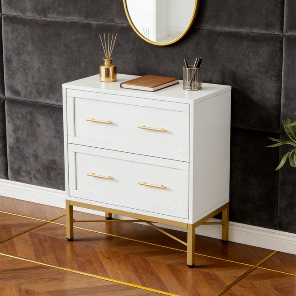 File Cabinet Two-drawer Cabinet Features Adjustable Rails for Letter Legal