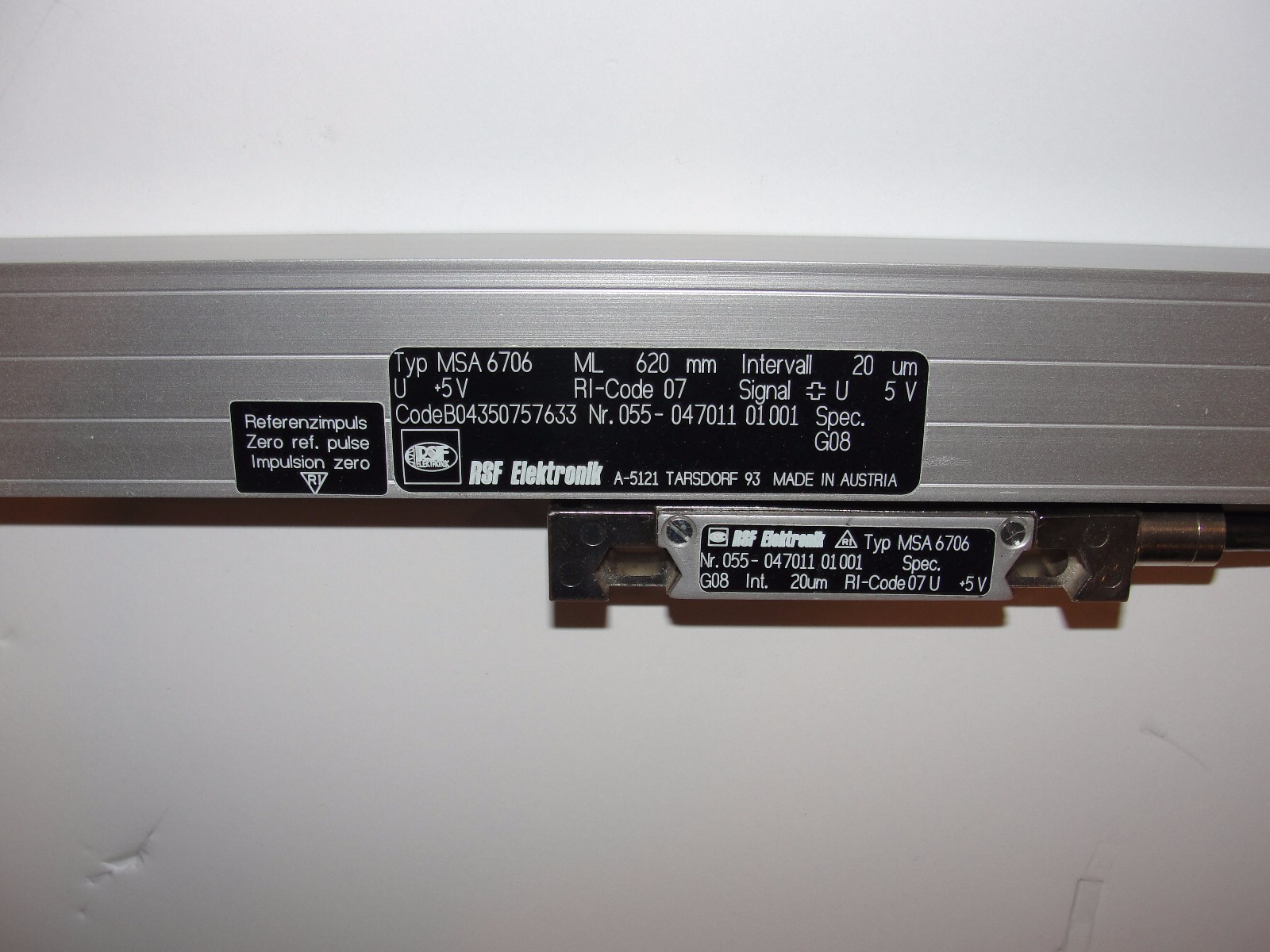 RSF Electronik Typ MSA6706 ML 620mm 047011 01001 Linear Encoder