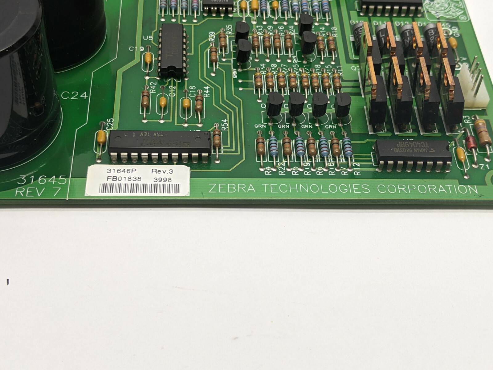 Zebra 31646P Rev 3 Power Supply Board PCB 105s 105se Printer