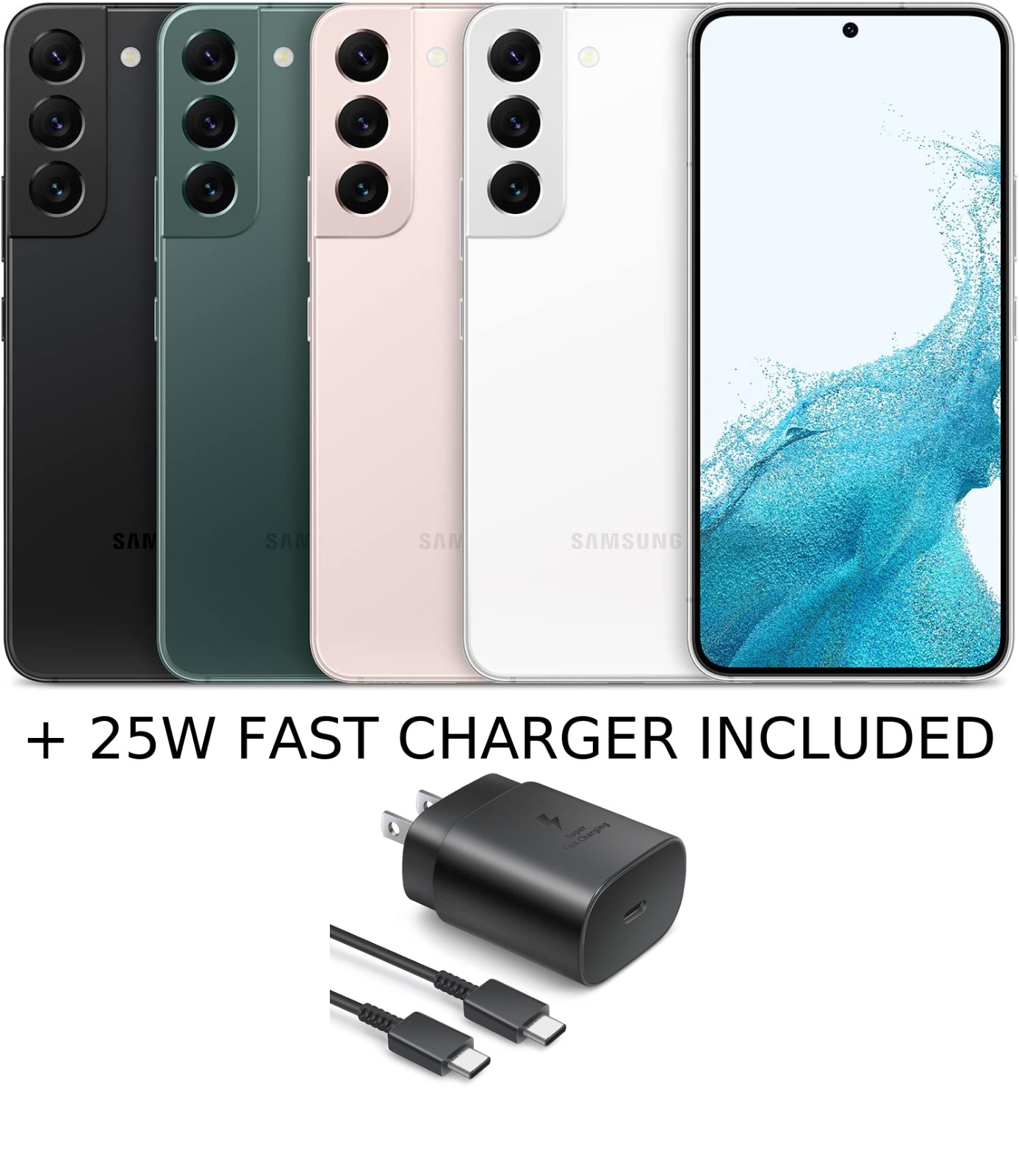 Samsung Galaxy S22 5G S901U1 128GB Unlocked Very Good + 25W Super Fast