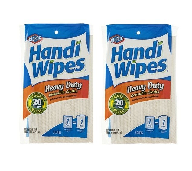 Original Handi Wipes Heavy Duty Reusable Cloths, 3 Count, 2 Pack beige