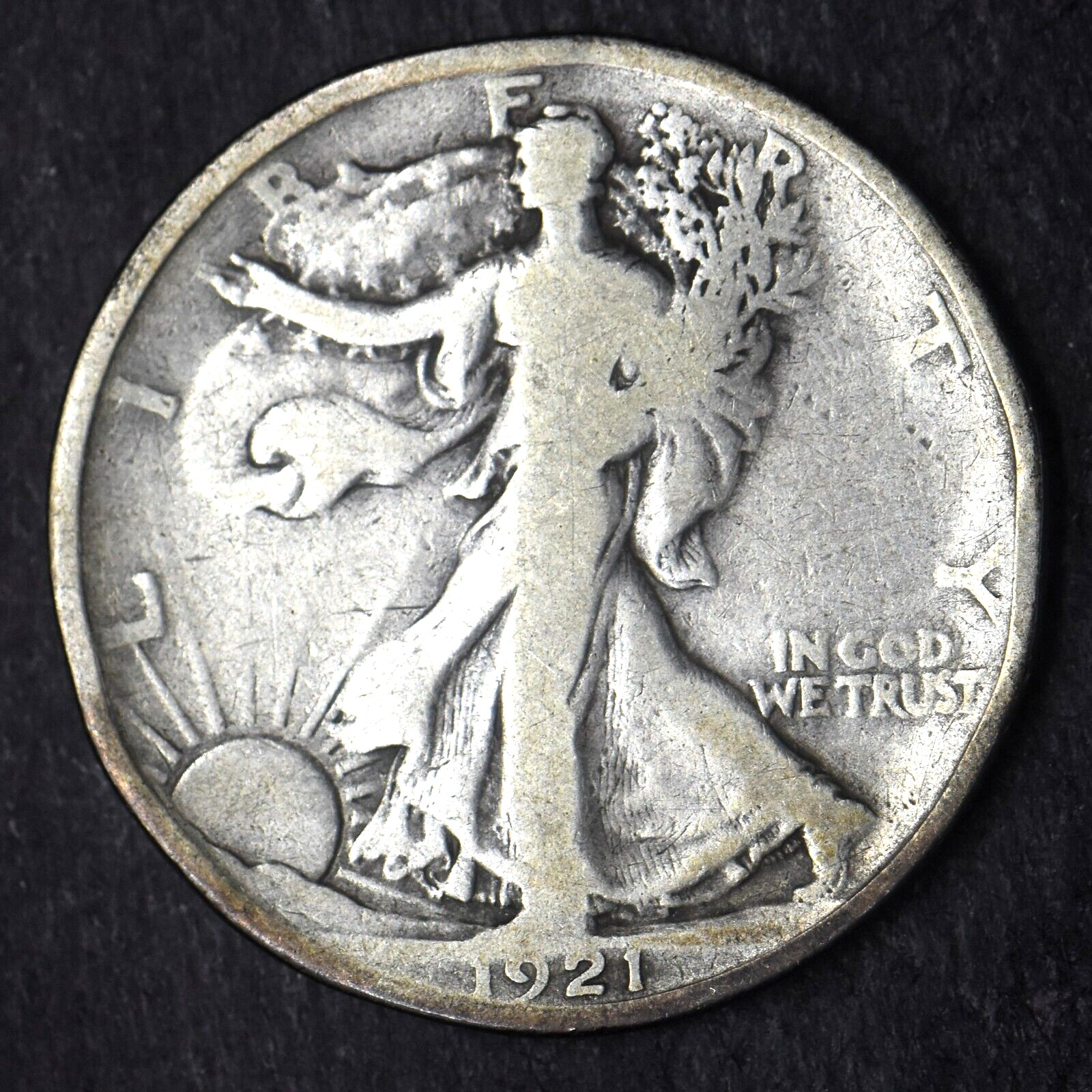 1921-P "KEY DATE" Walking Liberty Silver Half Dollar 50C - COINGIANTS -