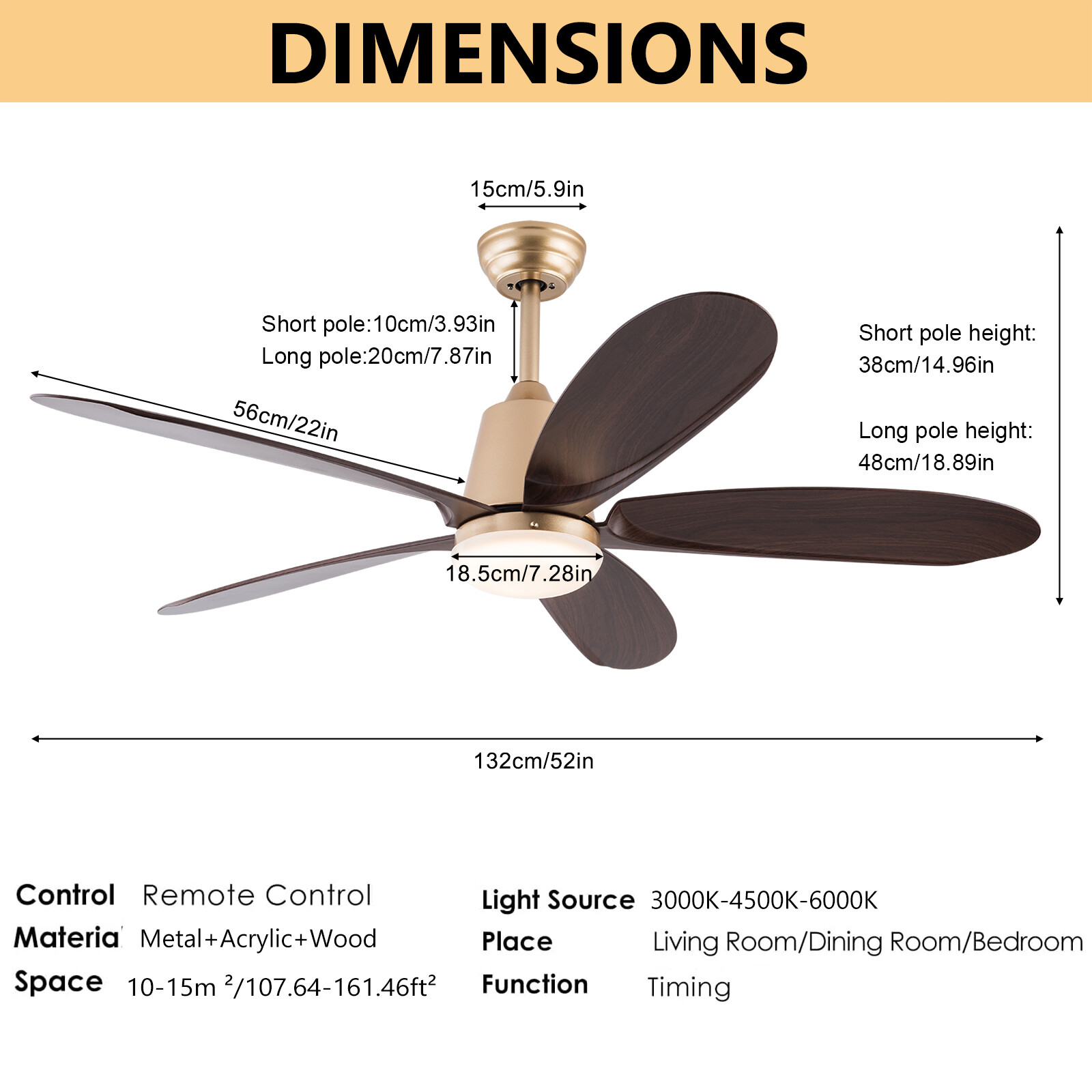 52" Fan Chandelier Ceiling Fan with Lights & Remote Control Ceiling Fan Light��