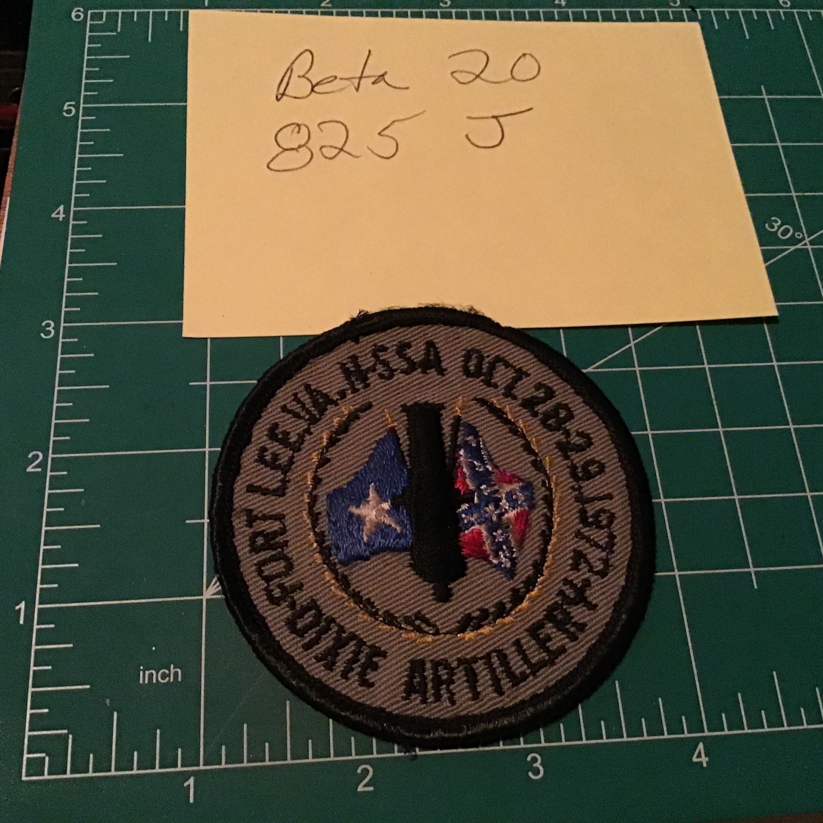 NSSA Civil War Reenactment Patch  fort lee dixie artillery 1972
