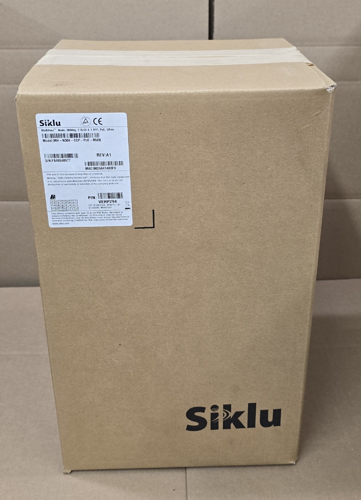 Brand New Siklu MH-N366-CCP-PoE-MWB MultiHaul TG Node 360° 3800Mbps