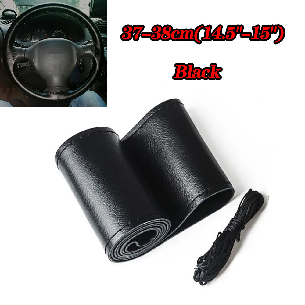 15" DIY Steering Wheel Cover Genuine Leather For Subaru Legacy Outback 2010-2012