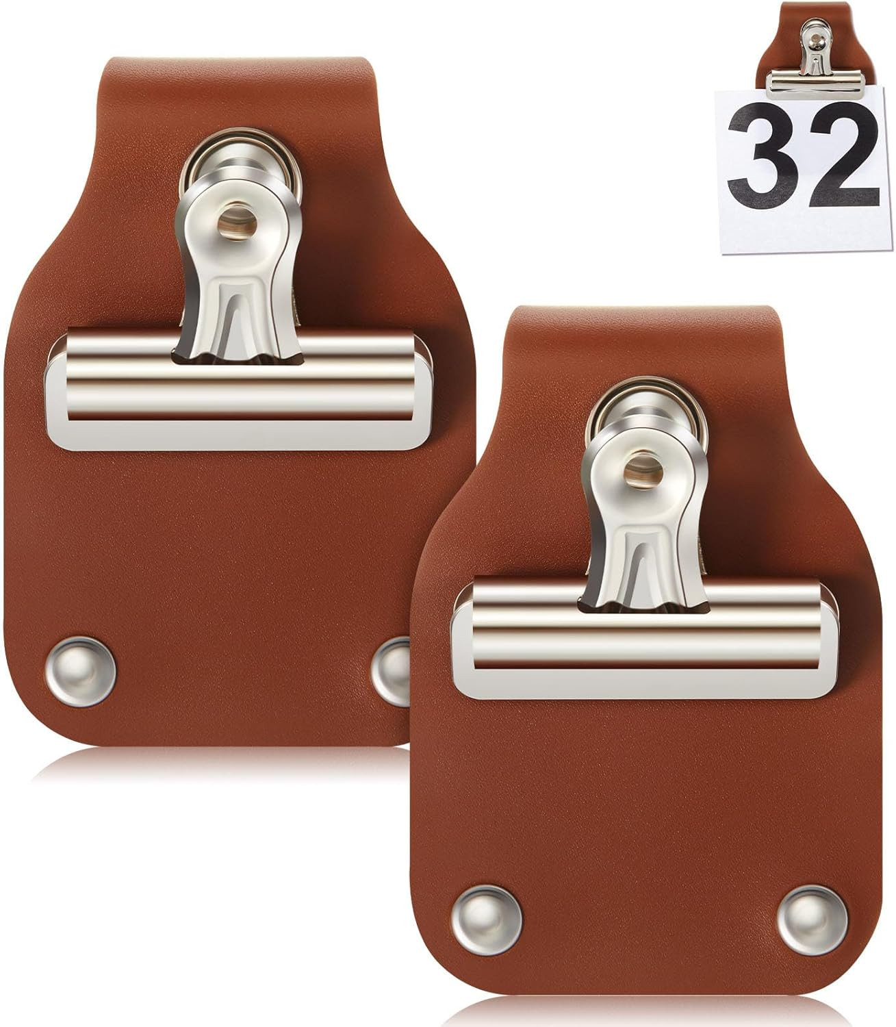 Livestock Show Number Holder Leather Horse Show Number Holder, 3.94 X 2.64 Inche