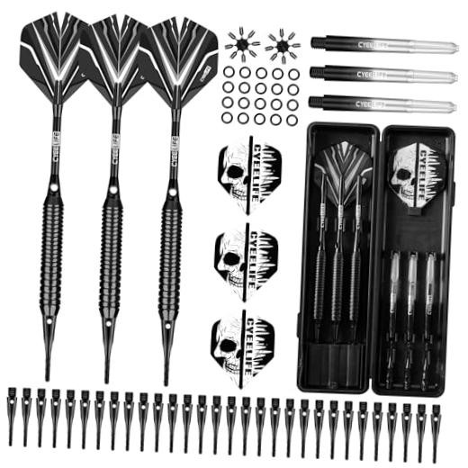 Soft tip Darts Set with Brass Barrel,Professional Darts Plastic