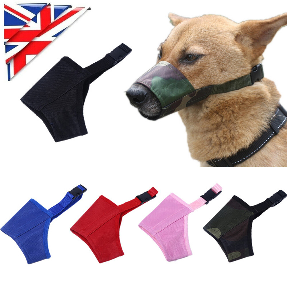 Small Dog Safety Muzzle Muzzel Adjustable Biting Barking Chewing Small Medium  ๑