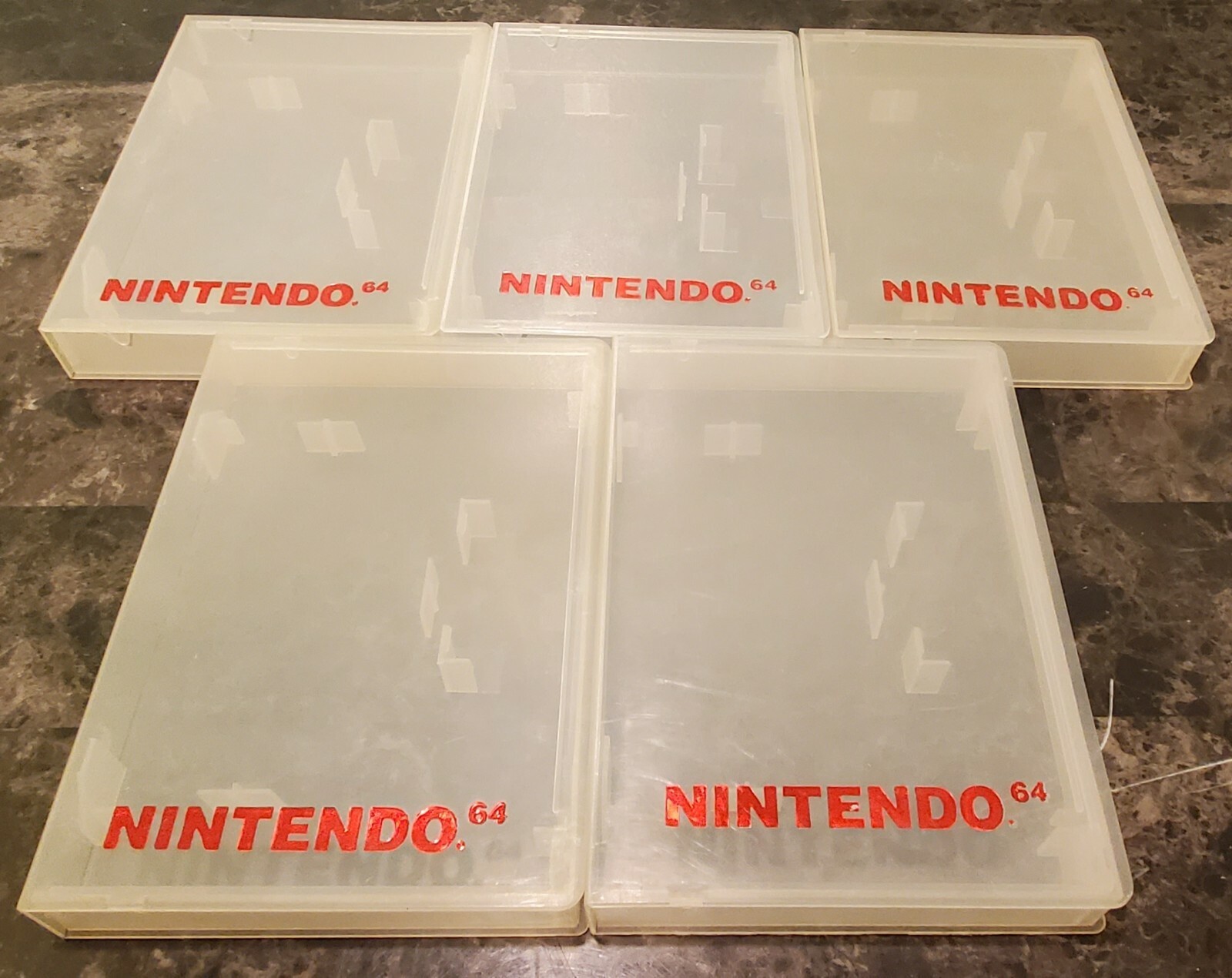 (5) Pride Plastics N64 Nintendo 64 Hard Storage Clamshell Case