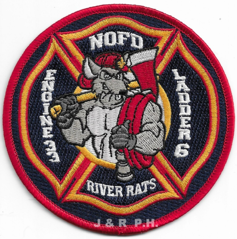 New Orleans Engine - 33 / Ladder-6 "River Rats" LA (4" round size) fire patch