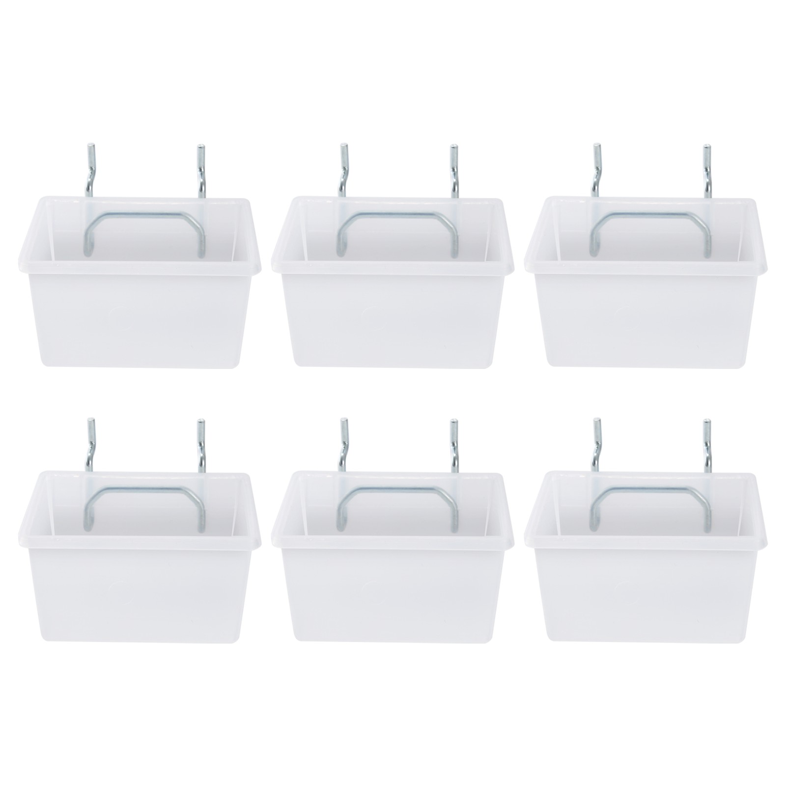 6 Pack Pegboard Clear Bins, Pegboard Bins Hooks, DIY Pegboard Accessories,4475